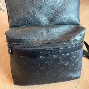 Louis Vuitton Black Monogram Shadow Leather Sprinter Backpack